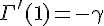 \Large{\Gamma'(1)=-\gamma}