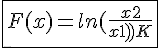 \Large{\fbox{F(x) = ln(\frac{x+2}{x+1}) + K}