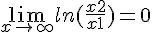 \Large{\lim_{x\to +\infty} ln(\frac{x+2}{x+1}) = 0