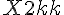 \Large{X=2k