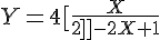 \Large{Y=4[\frac{X}{2}]-2X+1}