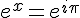 \Large{e^{x}=e^{i\pi}}