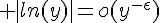 \Large |ln(y)|=o(y^{-\epsilon})