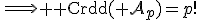 \Longrightarrow\large {\rm Card}({\mathcal%20A}_p)=p!