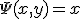 \Psi (x,y) = x