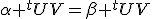 \alpha ^tUV=\beta ^tUV