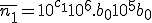 \bar{n_1} = 10^{c_1}+10^6.b_0+10^5+b_0