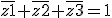 \bar{z1}+\bar{z2}+\bar{z3}=1