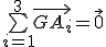\bigsum_{i=1}^{3}\vec{GA_i}=\vec{0}