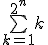 \bigsum_{k=1}^{2^n}k