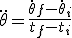 \ddot \theta = \frac{\dot \theta_f - \dot \theta_i}{t_f - t_i}
