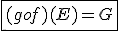 \fbox{(gof)(E)=G}
