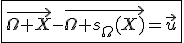 \fbox{\vec{\Omega X}-\vec{\Omega s_{\Omega}(X)}=\vec{u}}