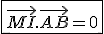 \fbox{\vec{MI}.\vec{AB}=0}