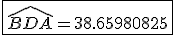 \fbox{\widehat{BDA}=38.65980825}