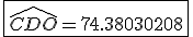 \fbox{\widehat{CDO}=74.38030208}