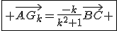\fbox{ \vec{AG_k}=\frac{-k}{k^2+1}\vec{BC} }