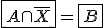 \fbox{A\cap\bar{X}}=\fbox{B}