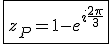 \fbox{z_P=1-e^{i\frac{2\pi}{3}}}