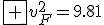 \fbox {v_F^2=9.81}