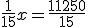 \frac{1}{15}x=\frac{11250}{15}