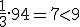 \frac{1}{3}.9+4 = 7 < 9