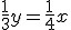 \frac{1}{3}y=\frac{1}{4}x