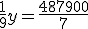 \frac{1}{9}y = \frac{487900}{7}