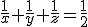 \frac{1}{x}+\frac{1}{y}+\frac{1}{z}=\frac{1}{2}