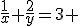 \frac{1}{x}+\frac{2}{y}=3 