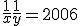 \frac{1}{x} + \frac{1}{y} = 2006