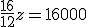 \frac{16}{12}z = 16000