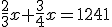 \frac{2}{3}x+\frac{3}{4}x=1241