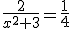 \frac{2}{x^2+3}=\frac{1}{4}