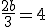 \frac{2b}{3}=4