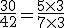 \frac{30}{42} = \frac{5 \times 3}{7 \times 3}