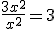 \frac{3x^2}{x^2} = 3