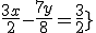\frac{3x}{2}-\frac{7y}{8}=\frac{3}2}