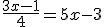 \frac{3x-1}{4}=5x-3
