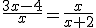 \frac{3x-4}{x}=\frac{x}{x+2}