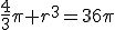 \frac{4}{3}\pi r^3=36\pi