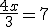 \frac{4x}{3}=7