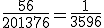 \frac{56}{201376}=\frac{1}{3596}