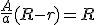 \frac{A}{a}(R-r)=R