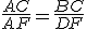 \frac{AC}{AF}=\frac{BC}{DF}