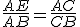 \frac{AE}{AB}=\frac{AC}{CB}