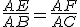 \frac{AE}{AB}=\frac{AF}{AC}