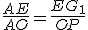 \frac{AE}{AO}=\frac{EG_1}{OP}