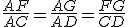 \frac{AF}{AC}=\frac{AG}{AD}=\frac{FG}{CD}