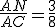 \frac{AN}{AC} = \frac{3}{8}